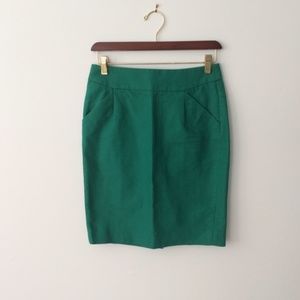 Gorgeous J Crew Kelly Green Pencil Skirt Sz 2